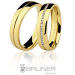 Alianças em Ouro 18k Anatômicas Brilhantes 14.8g 5.0mm